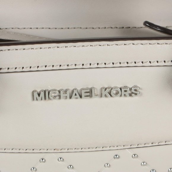 MICHAEL KORS SELMA STUD QUILTED SATCHEL GREY TOTE - Picture 5 of 8